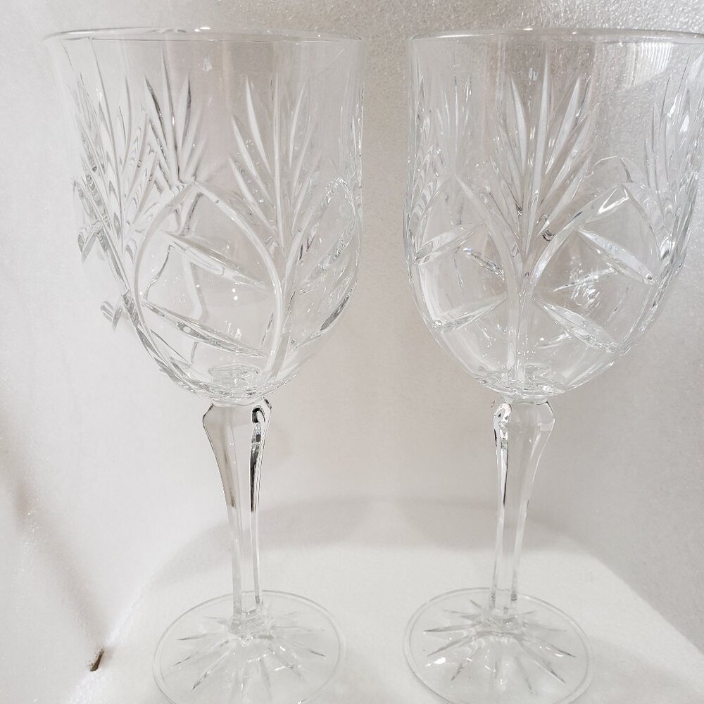 Genuine Crystal Wine Glasses 8''